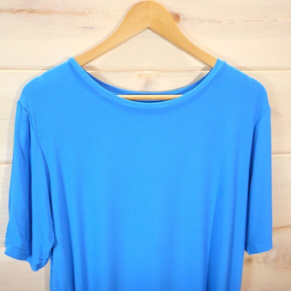 Little Sleepies Men's size L Pajama Top Bamboo Short Sleeve Blue Sleep Shirt - Picture 2 of 8